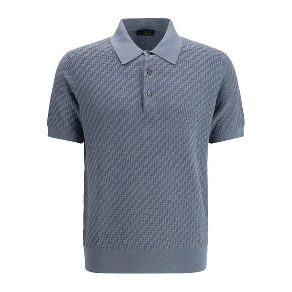 Brioni Men Cotton And Cashmere Polo Shirt